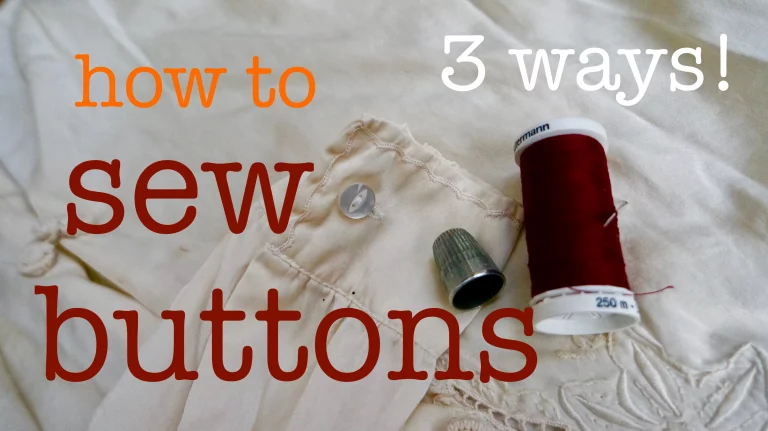 How to sew on a button - mending sewing tutorial