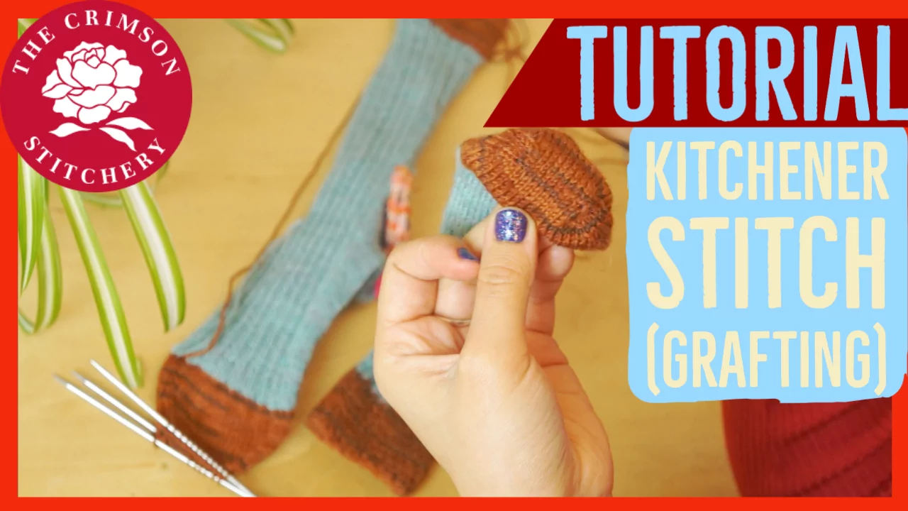 Kitchener stitch - grafting tutorial - Knitting sock toe